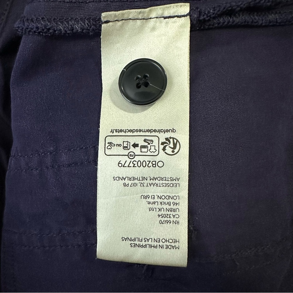 Maeve Anthropologie The Junie  Jean Wide Leg Stretch Pants In Navy Blue Size 34 - Picture 14 of 16